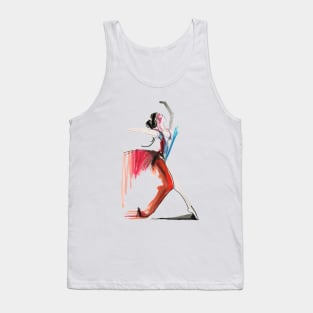 Ballerina Dancer Drawing Tank Top